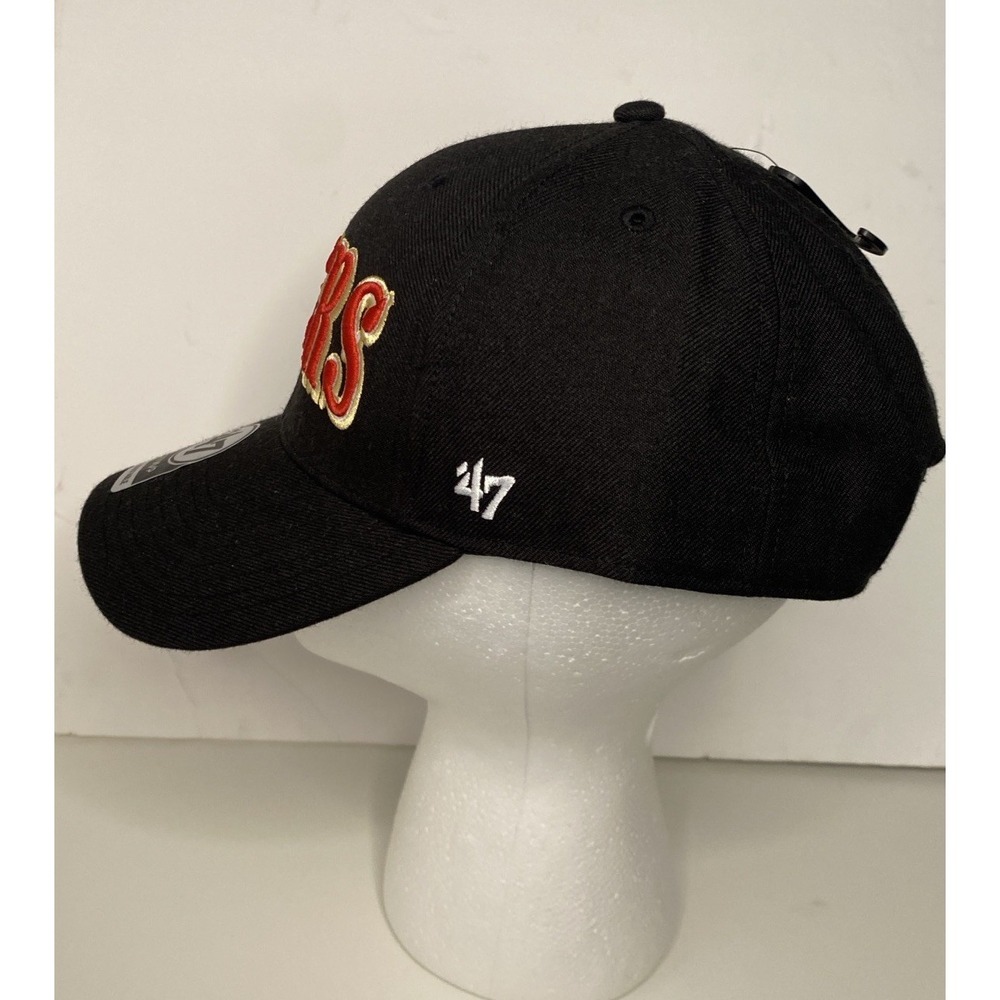 '47 Brand San Francisco 49ers Retro Style Snapback Black Curved Brim Hat New! - Picture 4 of 10